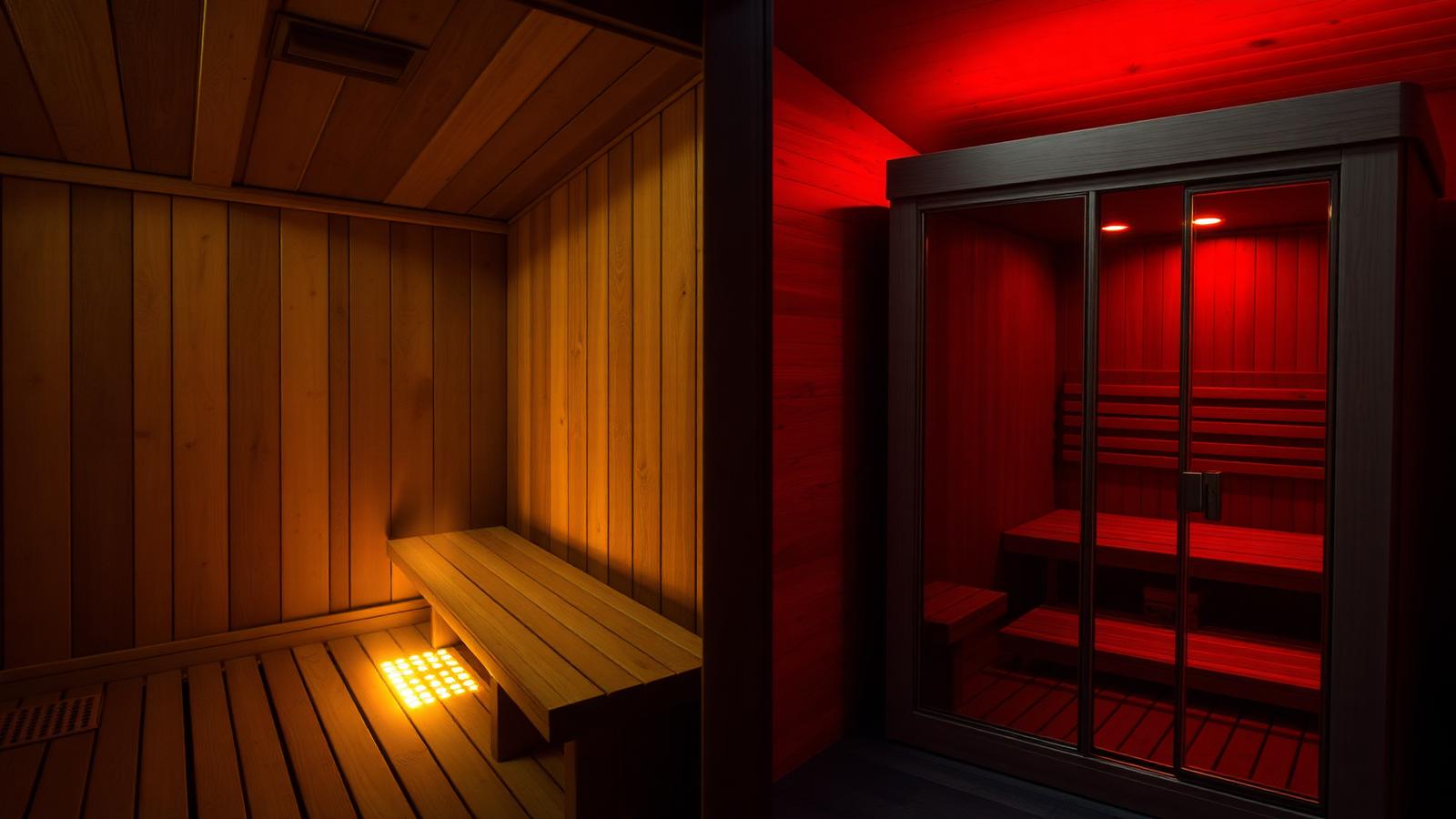 Barrel and infrared saunas at Reset Sanctuary